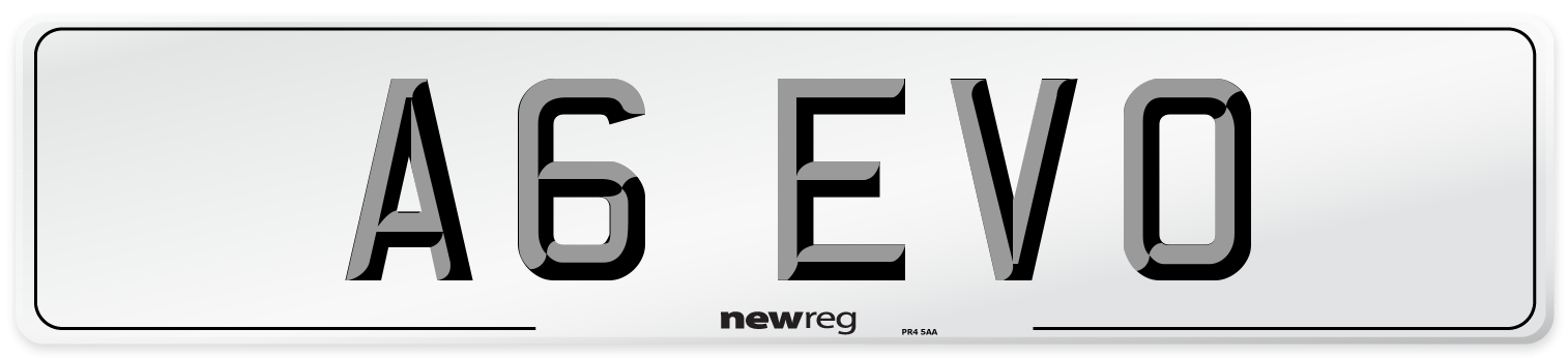 A6 EVO Front Number Plate