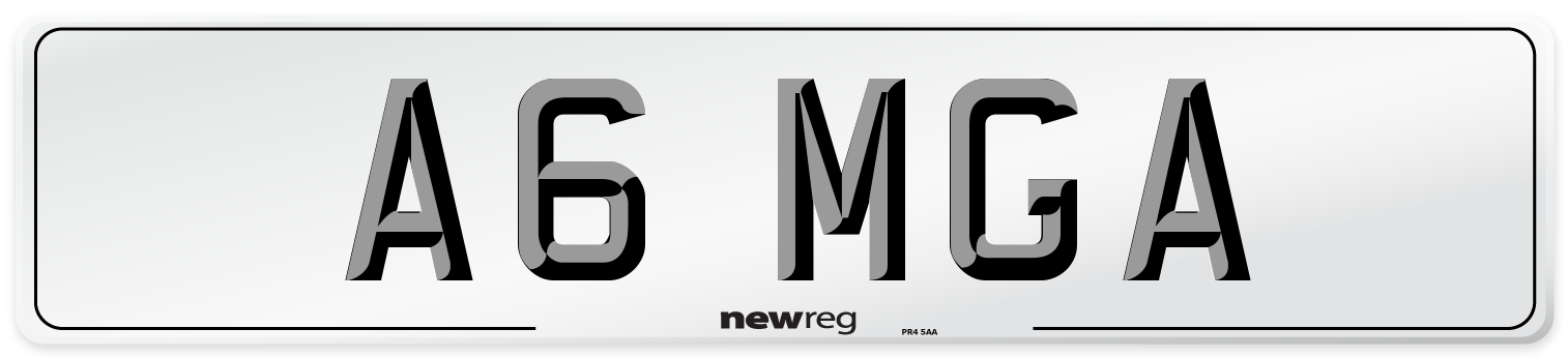 A6 MGA Front Number Plate