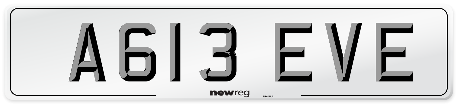 A613 EVE Front Number Plate