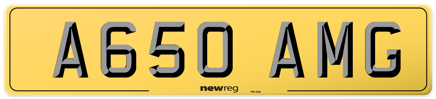 A650 AMG Rear Number Plate