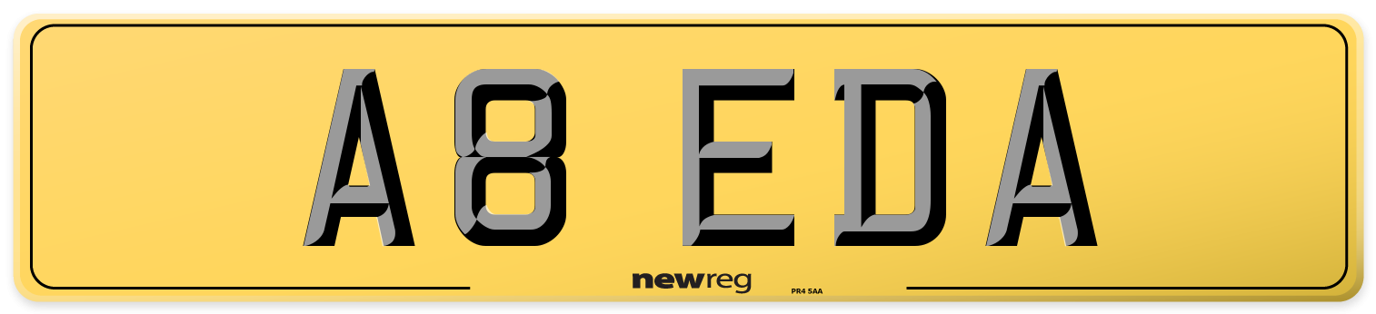 A8 EDA Rear Number Plate