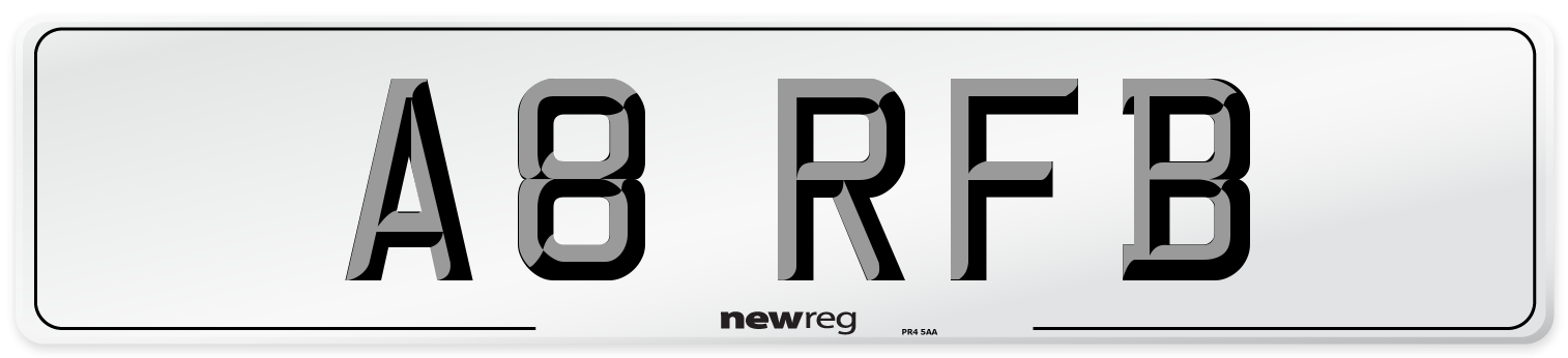 A8 RFB Front Number Plate