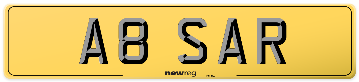 A8 SAR Rear Number Plate