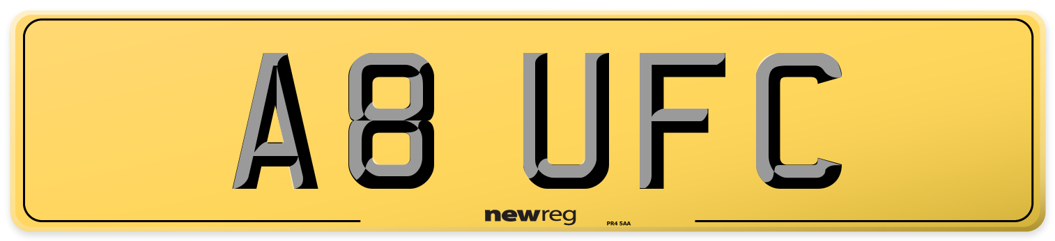 A8 UFC Rear Number Plate