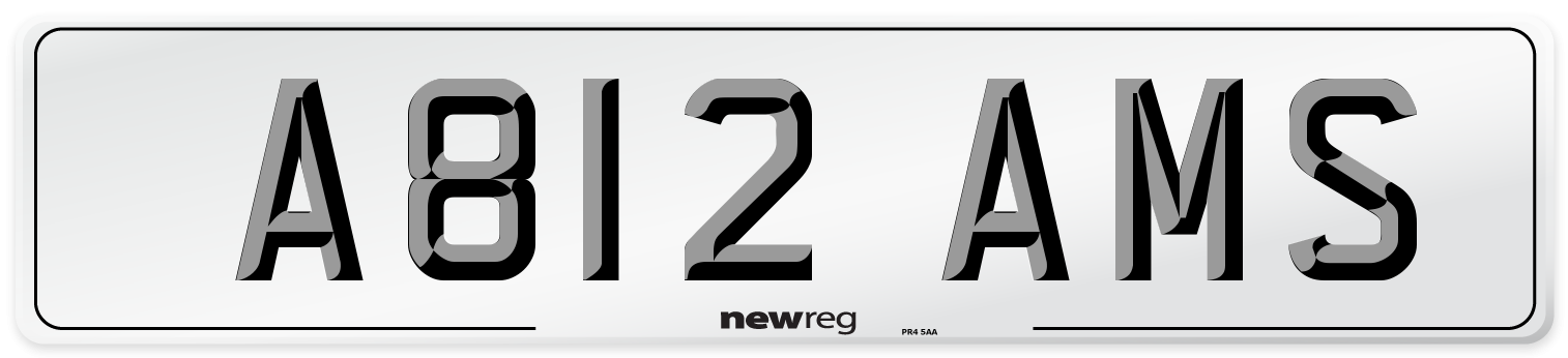 A812 AMS Front Number Plate