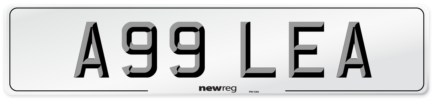 A99 LEA Front Number Plate