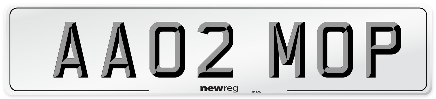 AA02 MOP Front Number Plate