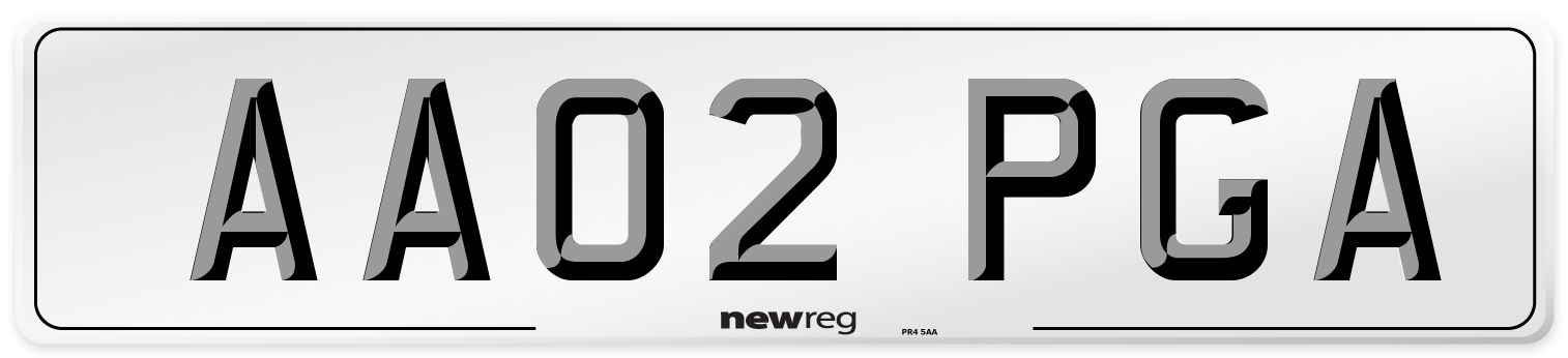 AA02 PGA Front Number Plate