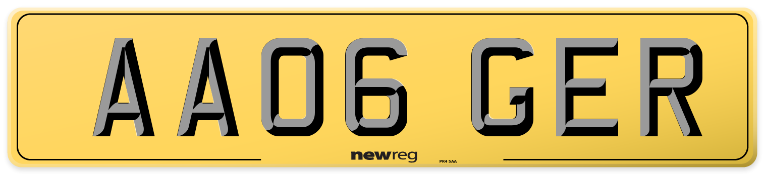 AA06 GER Rear Number Plate