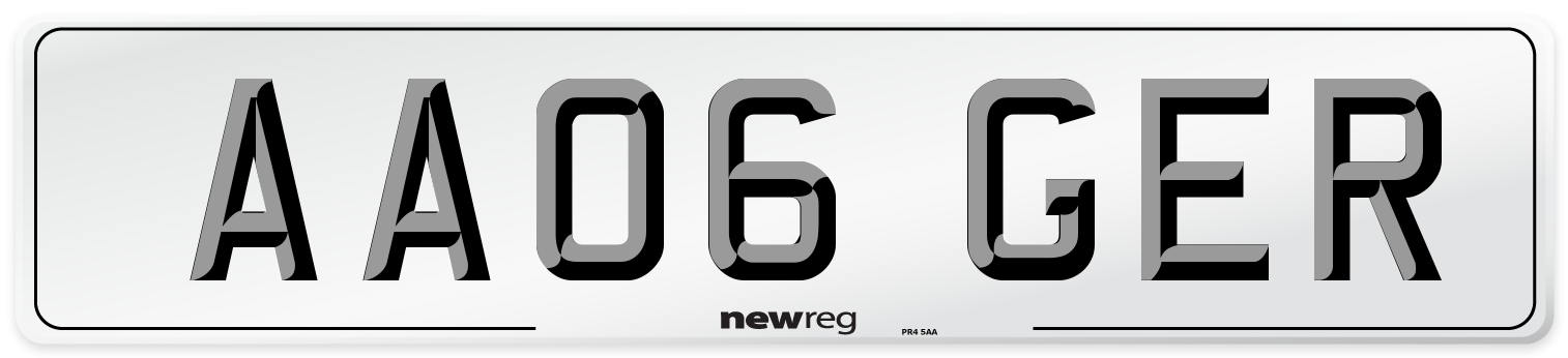 AA06 GER Front Number Plate