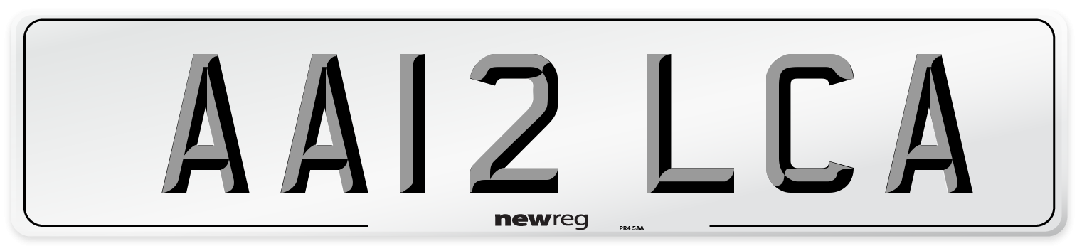 AA12 LCA Front Number Plate