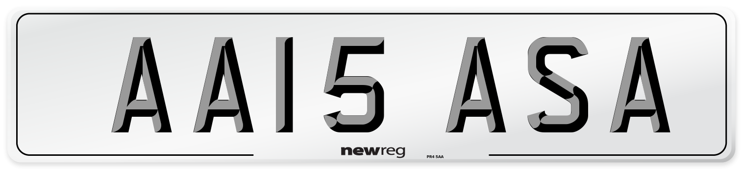 AA15 ASA Front Number Plate