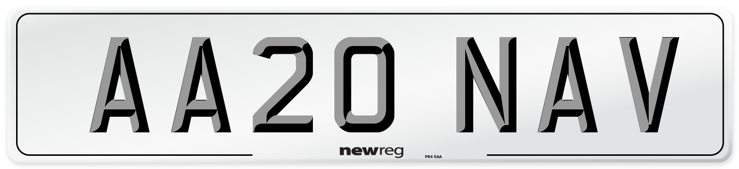 AA20 NAV Front Number Plate