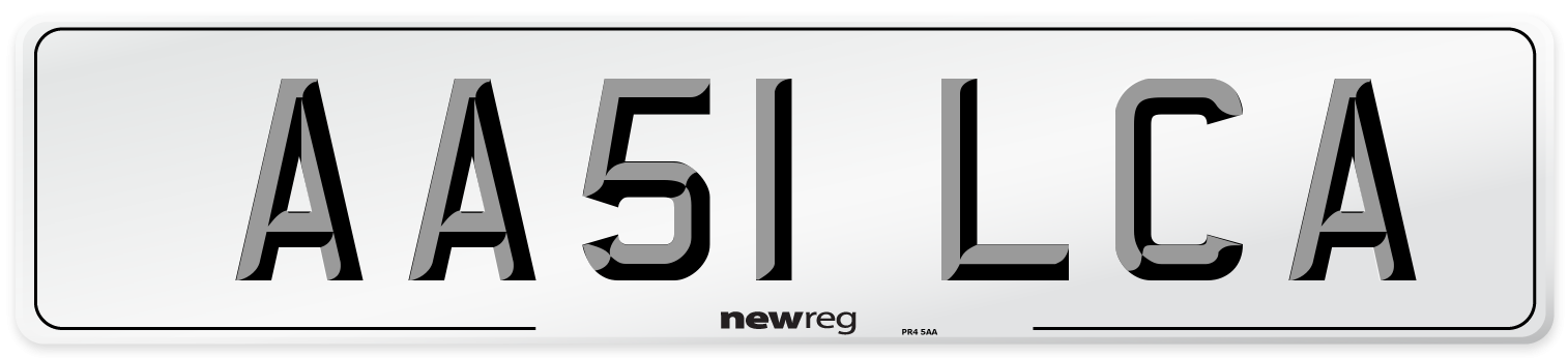 AA51 LCA Front Number Plate