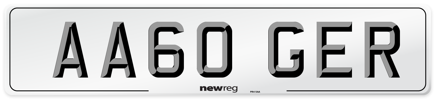 AA60 GER Front Number Plate