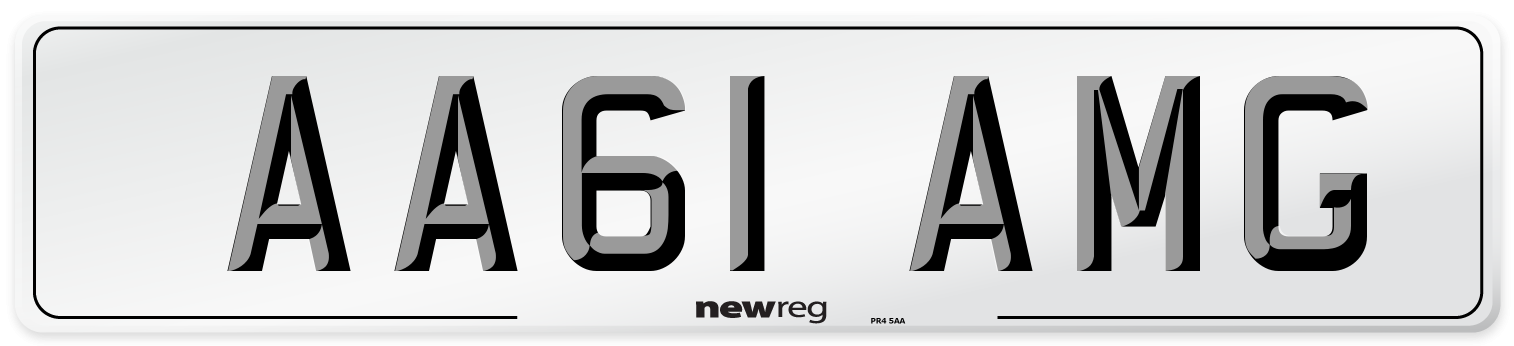 AA61 AMG Front Number Plate