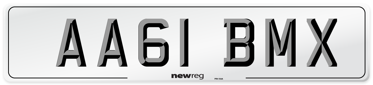 AA61 BMX Front Number Plate