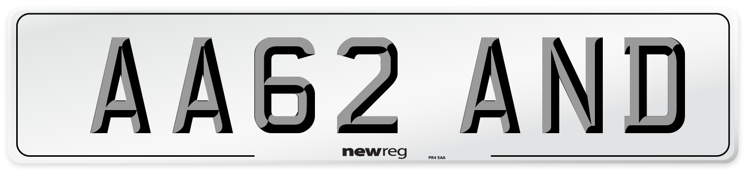 AA62 AND Front Number Plate