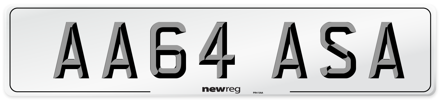 AA64 ASA Front Number Plate