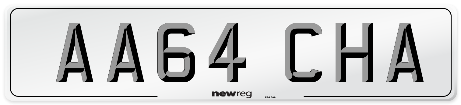 AA64 CHA Front Number Plate