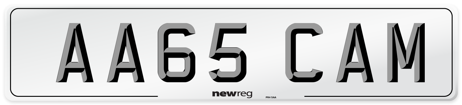 AA65 CAM Front Number Plate