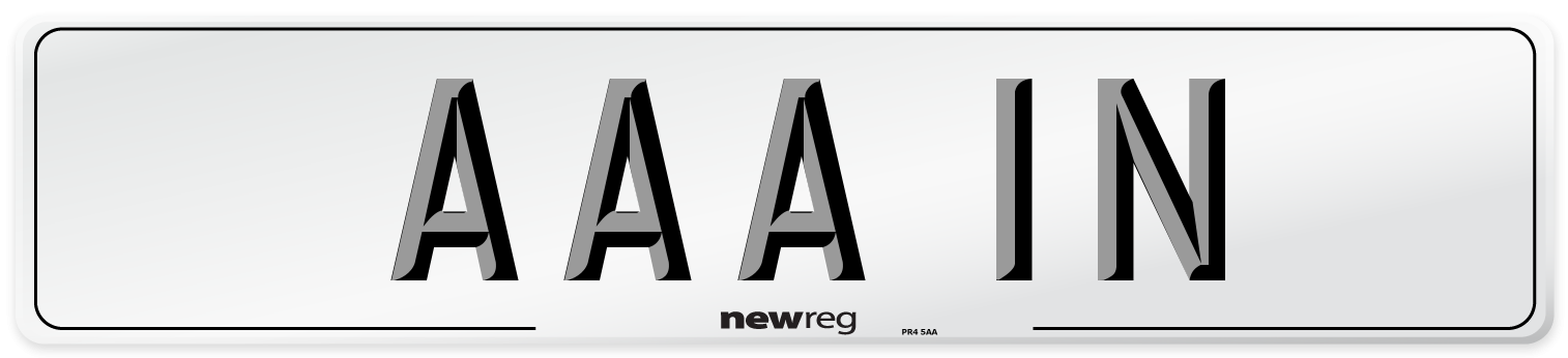 AAA 1N Front Number Plate