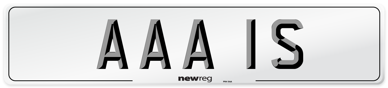 AAA 1S Front Number Plate