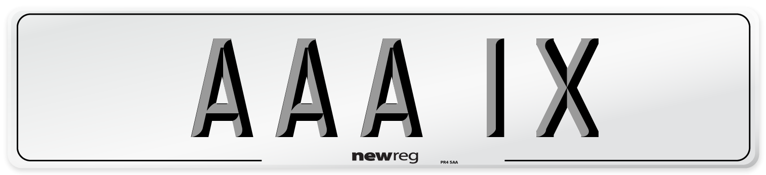 AAA 1X Front Number Plate