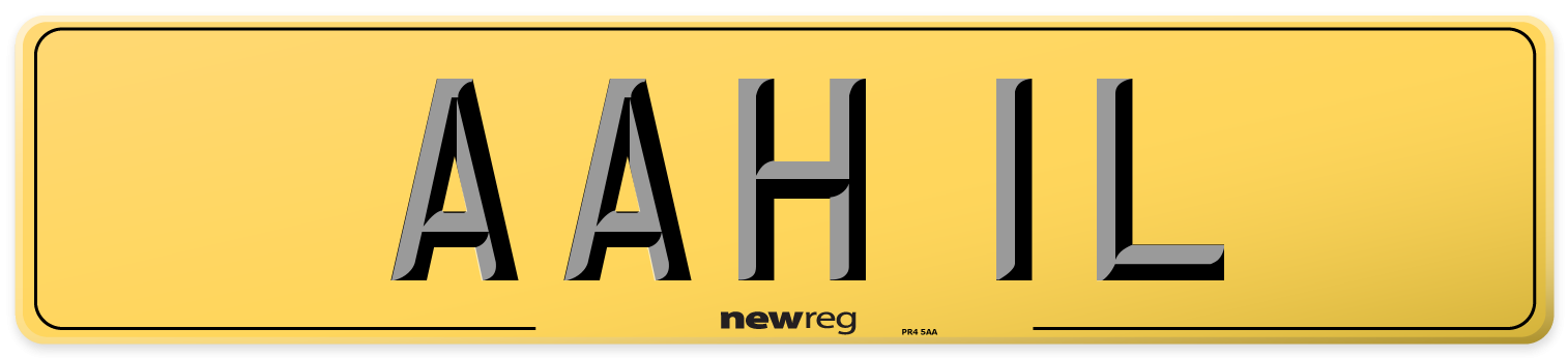 AAH 1L Rear Number Plate