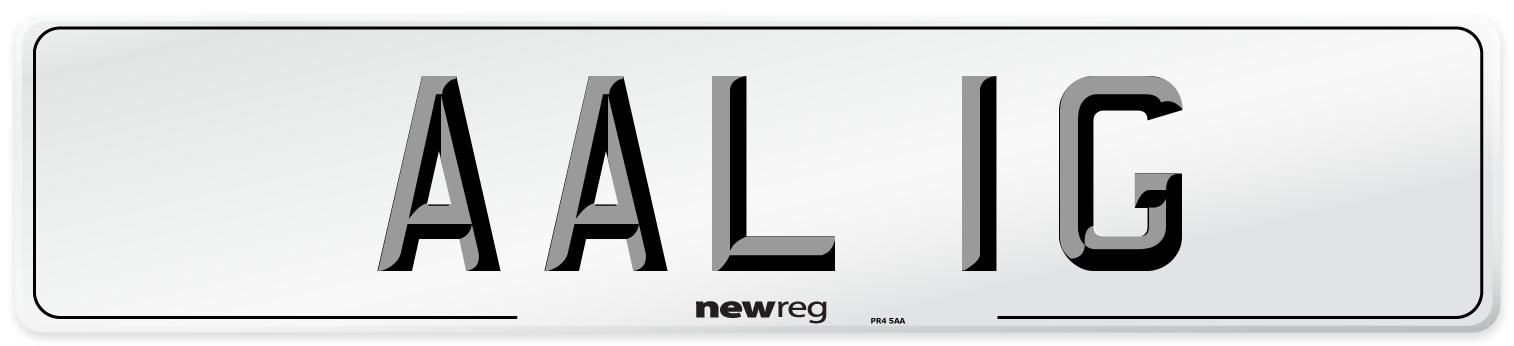 AAL 1G Front Number Plate