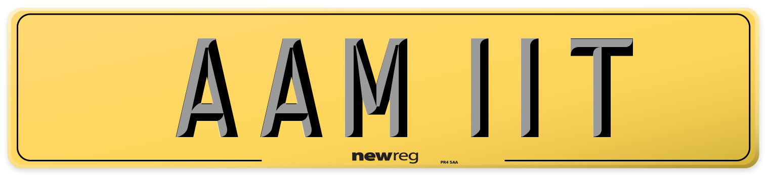 AAM 11T Rear Number Plate