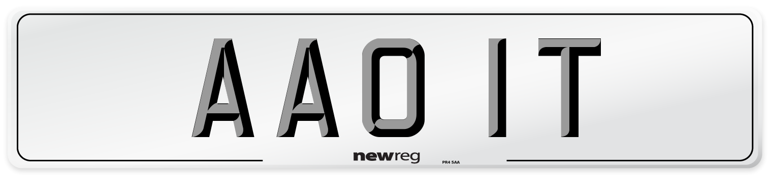 AAO 1T Front Number Plate