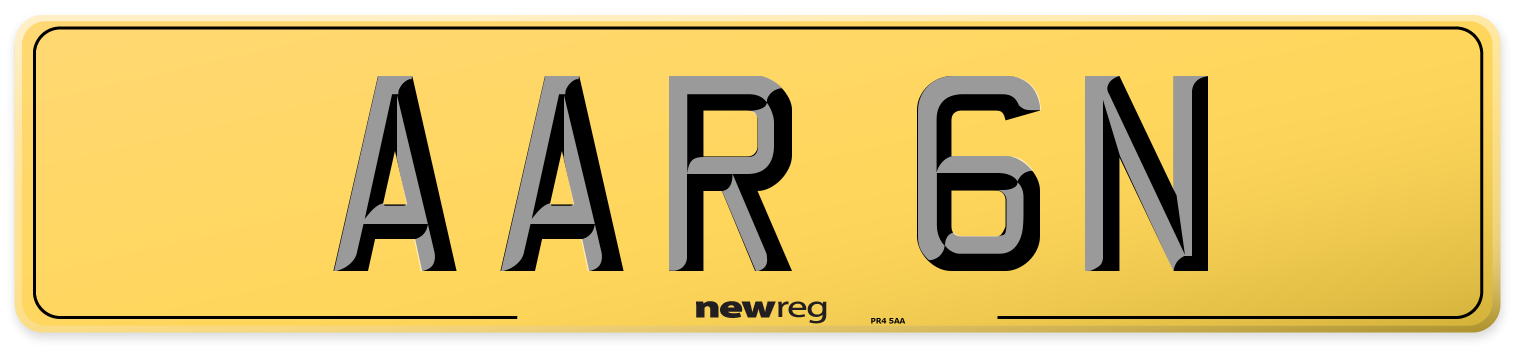AAR 6N Rear Number Plate