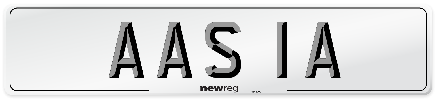 AAS 1A Front Number Plate