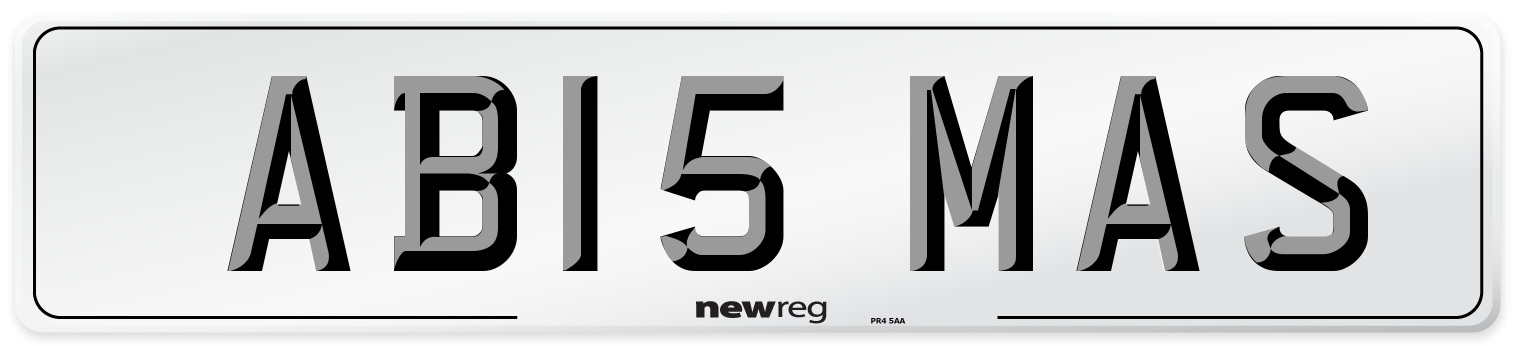 AB15 MAS Front Number Plate