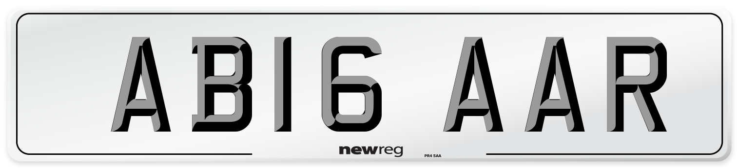 AB16 AAR Front Number Plate