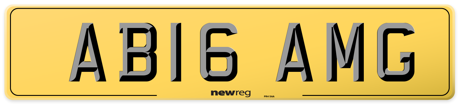 AB16 AMG Rear Number Plate