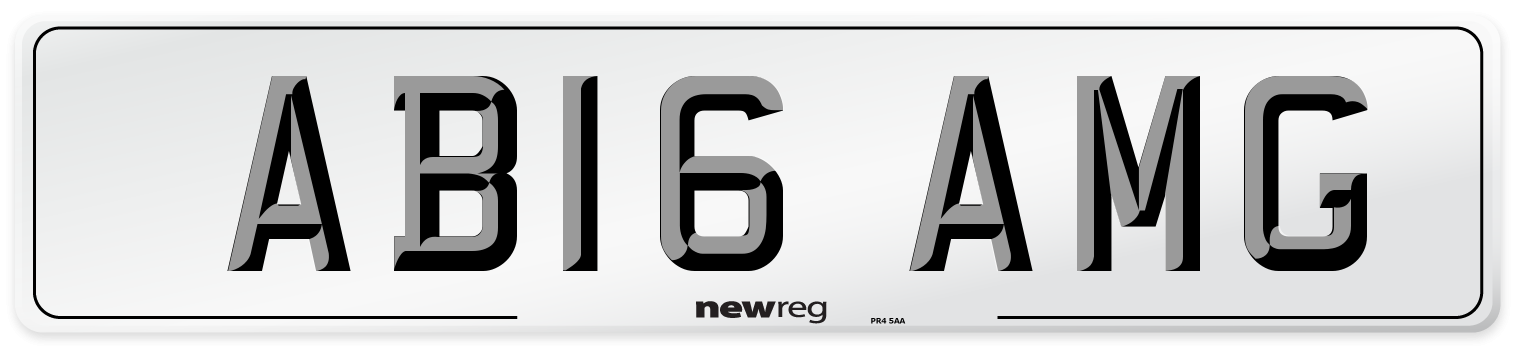 AB16 AMG Front Number Plate