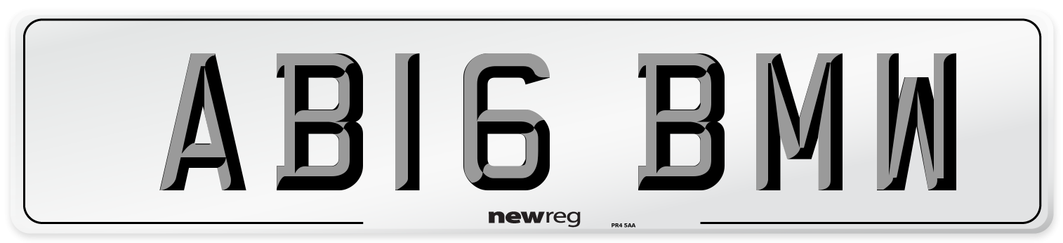 AB16 BMW Front Number Plate