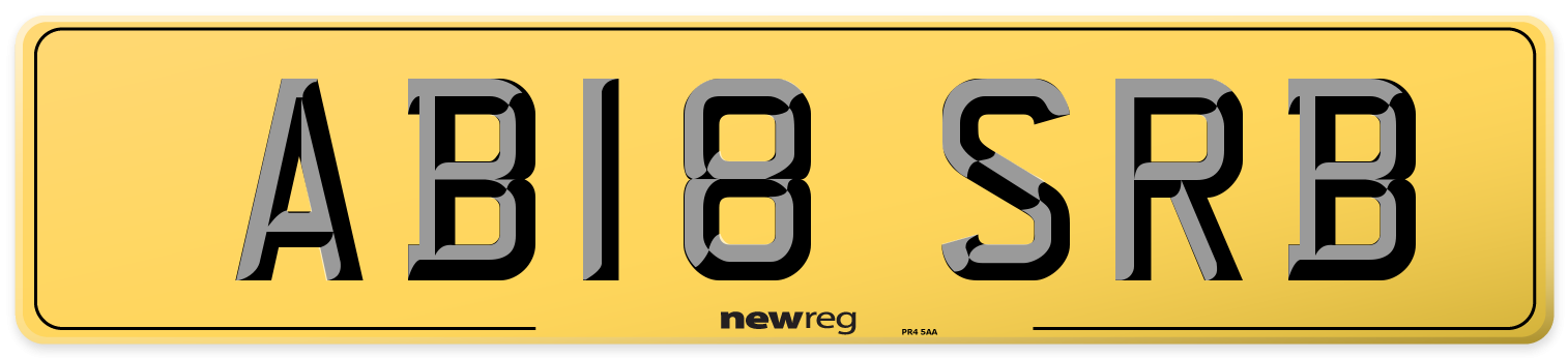 AB18 SRB Rear Number Plate