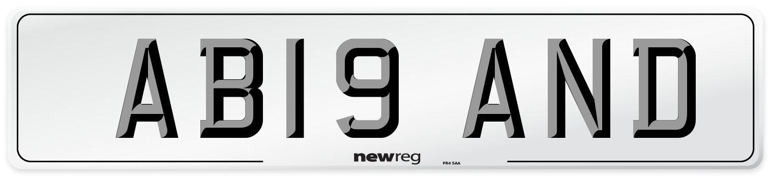 AB19 AND Front Number Plate