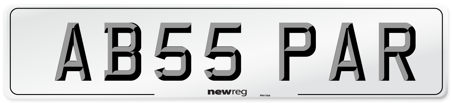 AB55 PAR Front Number Plate