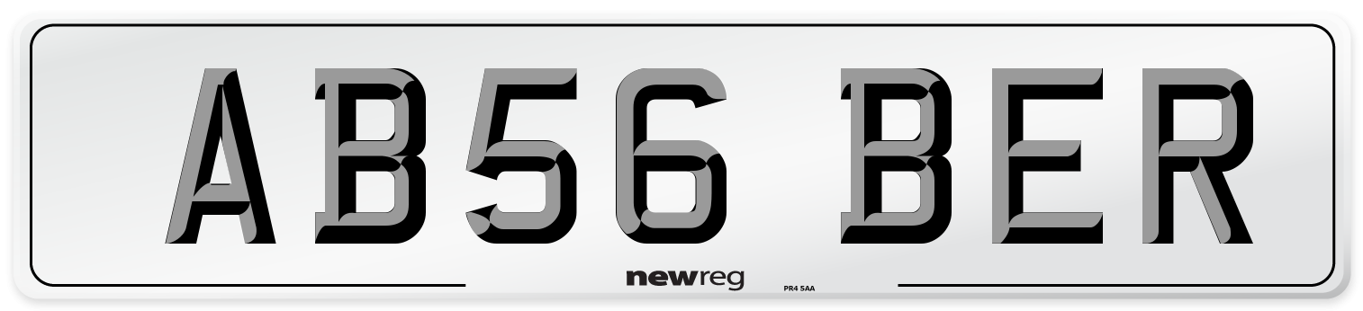AB56 BER Front Number Plate