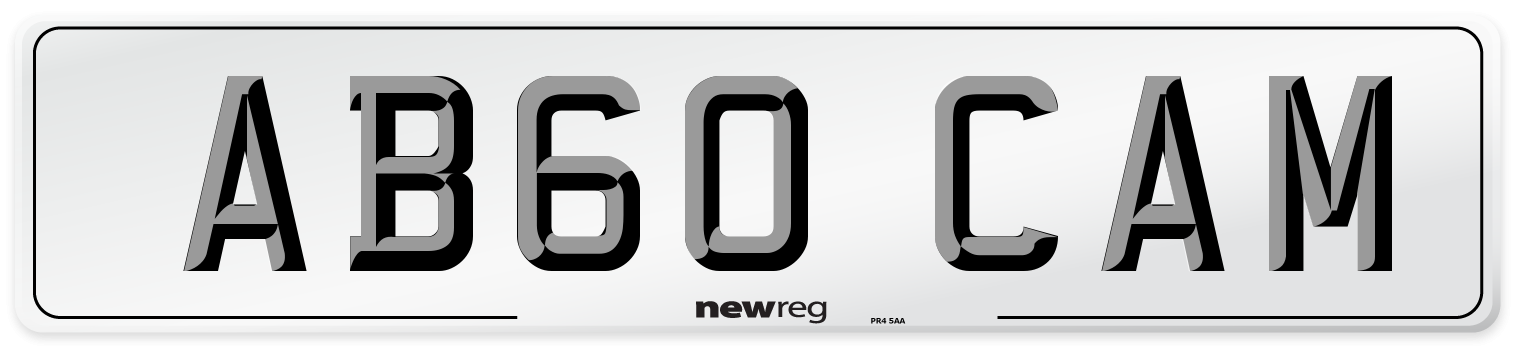 AB60 CAM Front Number Plate