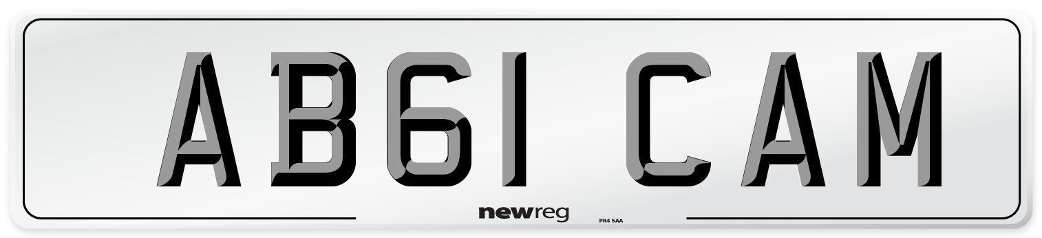 AB61 CAM Front Number Plate