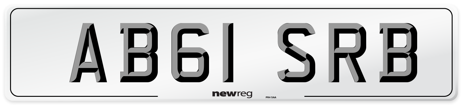 AB61 SRB Front Number Plate