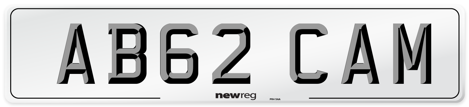 AB62 CAM Front Number Plate