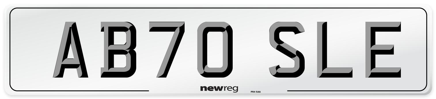 AB70 SLE Front Number Plate