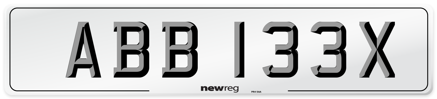 ABB 133X Front Number Plate