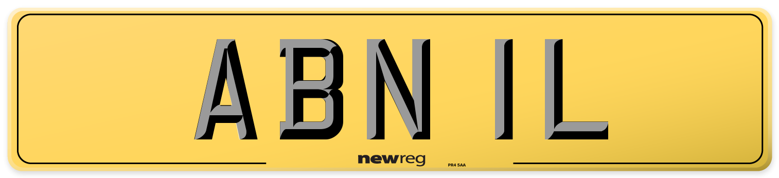 ABN 1L Rear Number Plate